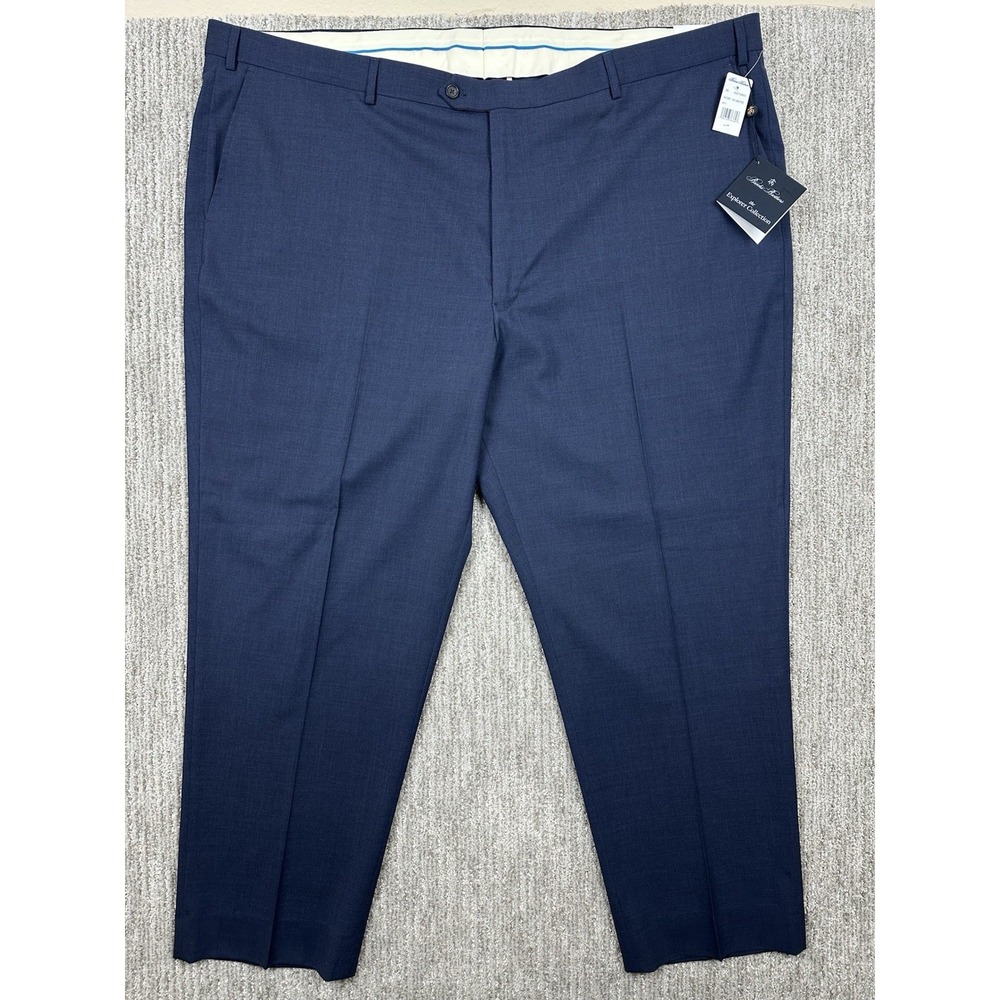 Brooks Brothers Explorer Vitale Barberis Canonico Navy Dress Pants Men 52x30 NWT